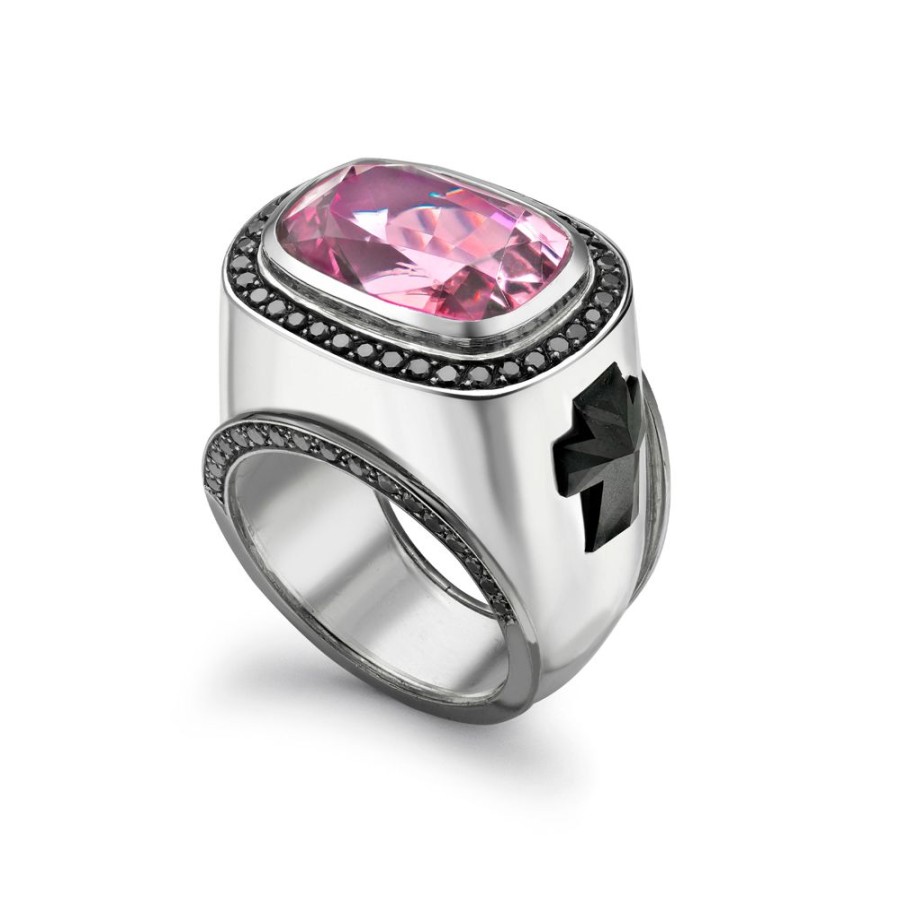 Jewellery Theo Fennell | Morganite & Black Diamond Knights Ring