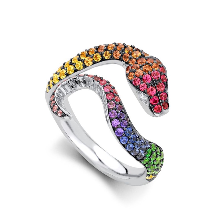 Jewellery Theo Fennell | Rainbow Sapphire & Diamond Venym Ring