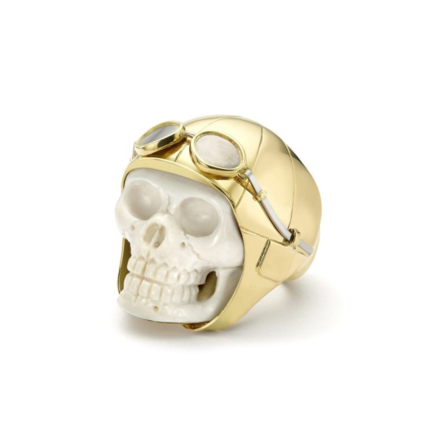 Jewellery Theo Fennell | Mammoth Bone Bessie Coleman Skull Ring