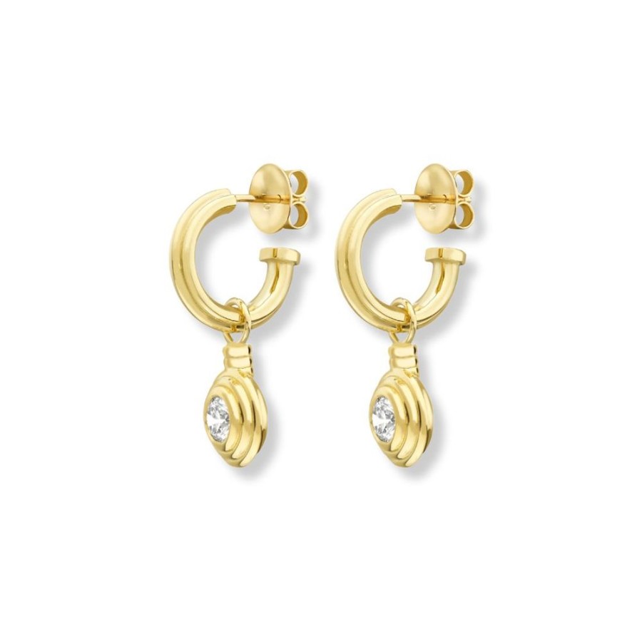 Jewellery Theo Fennell | Diamond Hoop Ripple Earrings