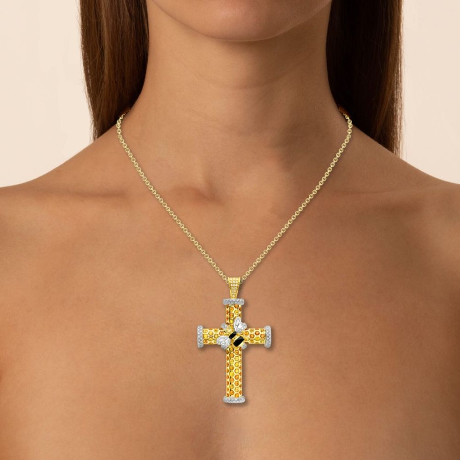 Jewellery Theo Fennell | Queen Bee Ltd Edition Cross Pendant