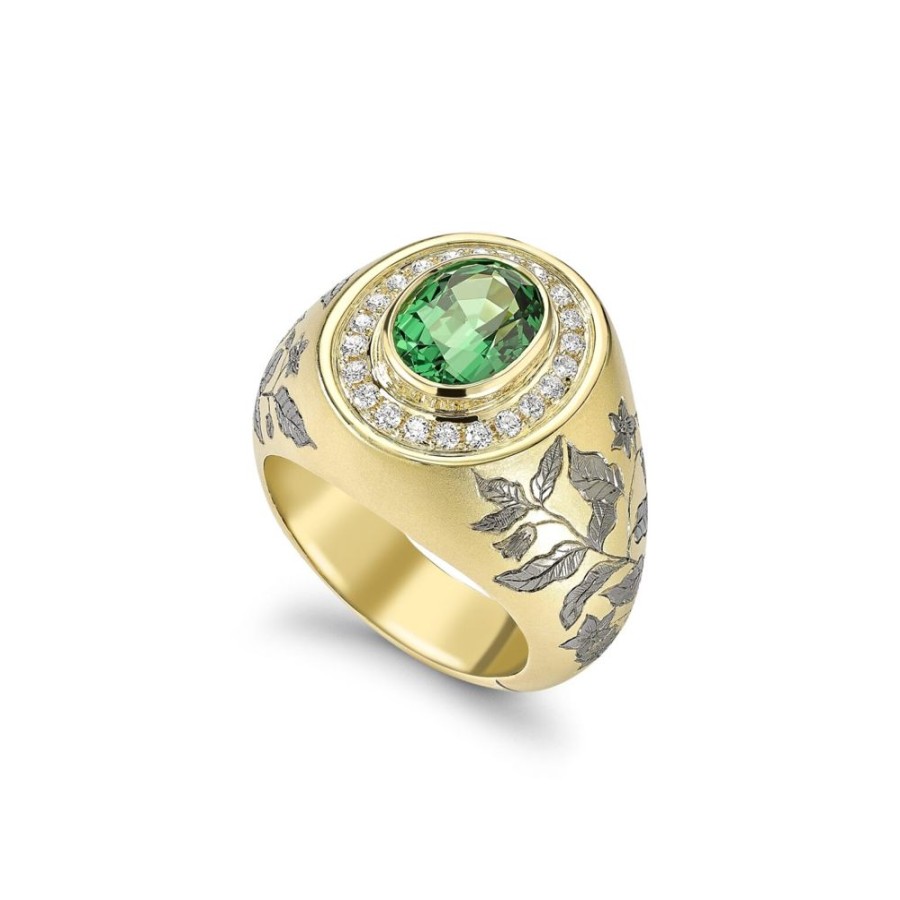 Jewellery Theo Fennell | Tsavorite Garnet & Diamond Deadly Nightshade Ring