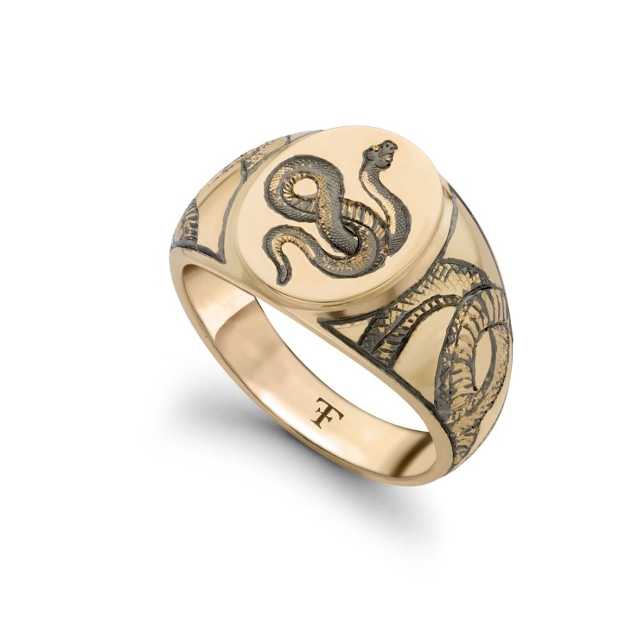 Jewellery Theo Fennell | Engraved Snake Signet Ring