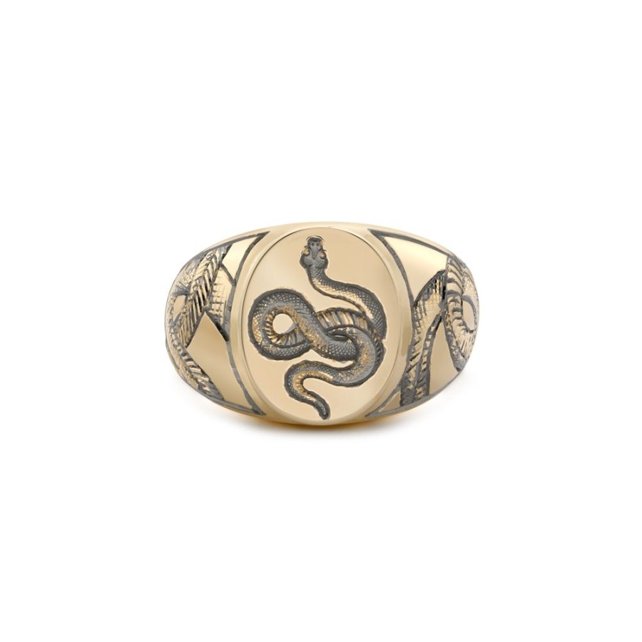 Jewellery Theo Fennell | Engraved Snake Signet Ring