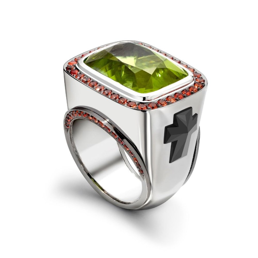 Jewellery Theo Fennell | Peridot & Orange Sapphire Knights Ring