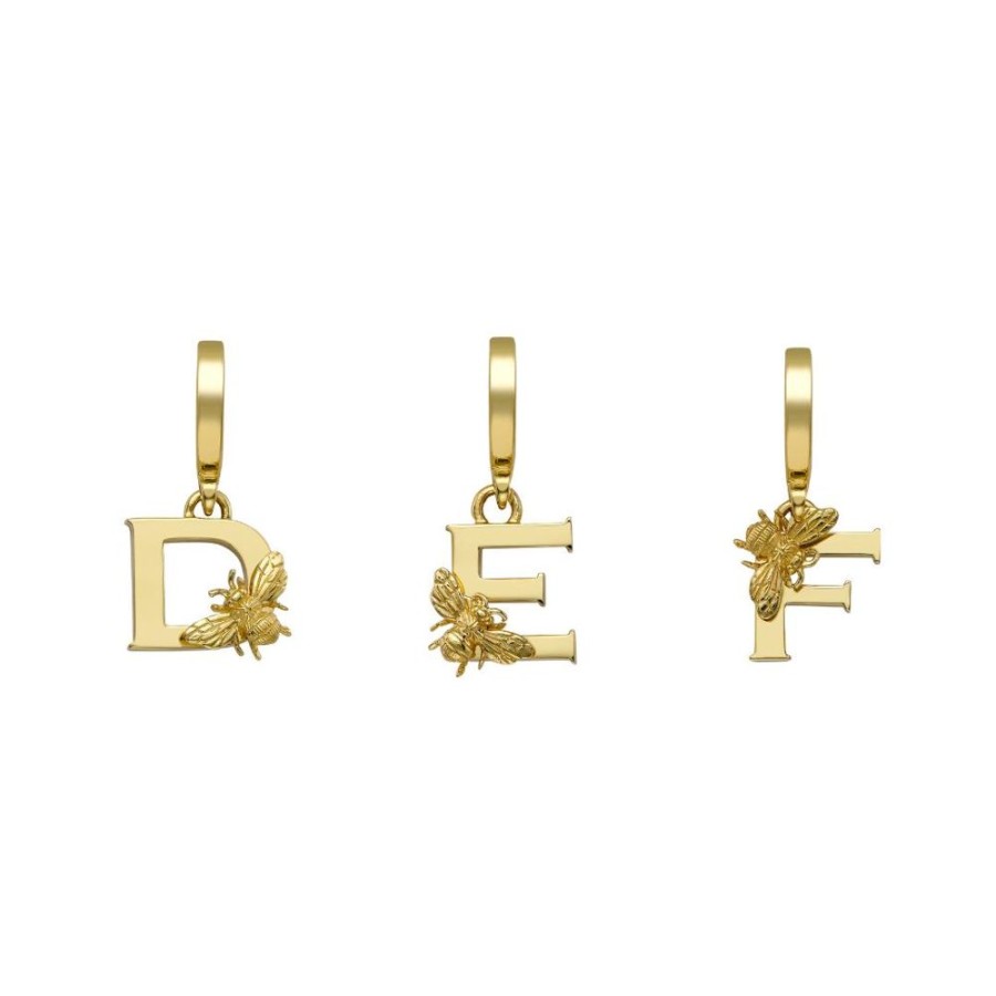 Jewellery Theo Fennell | Yellow Gold Letter Charm With Bee Motif