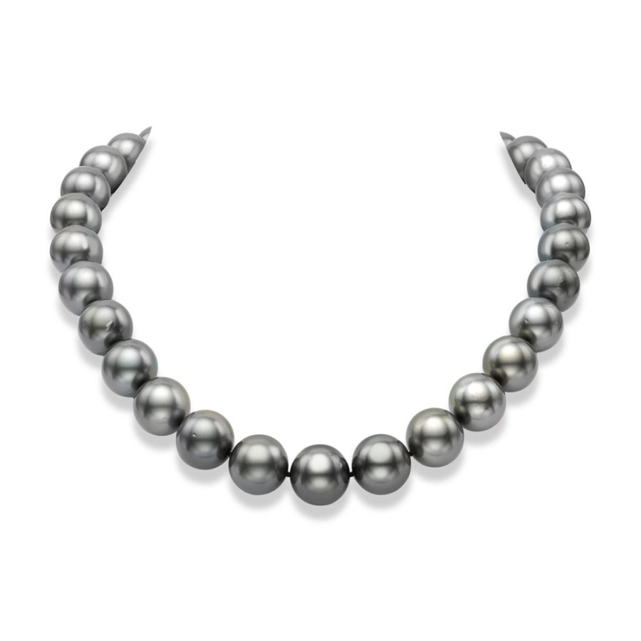 Jewellery Theo Fennell | Tahitian Pearl Row 18 Necklace With Diamond Clasp