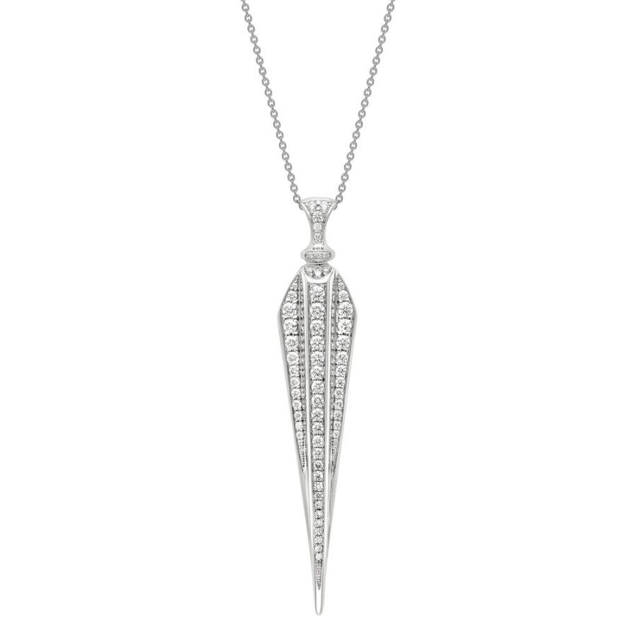 Jewellery Theo Fennell | Quiver White Gold & Diamond Large Necklace