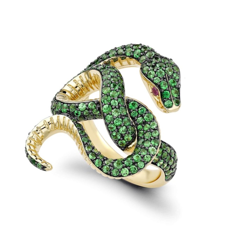 Jewellery Theo Fennell | Tsavorite & Ruby Large Venym Ring