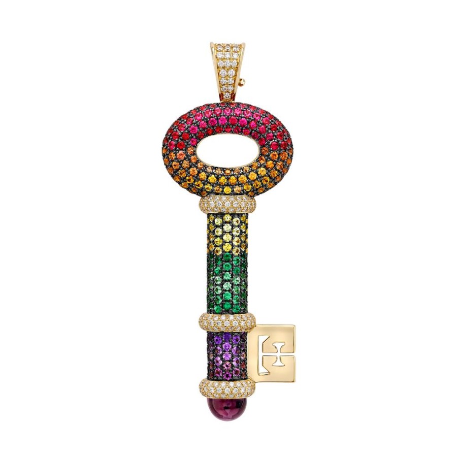 Jewellery Theo Fennell | Rainbow Limited Edition Jazz Key Pendant