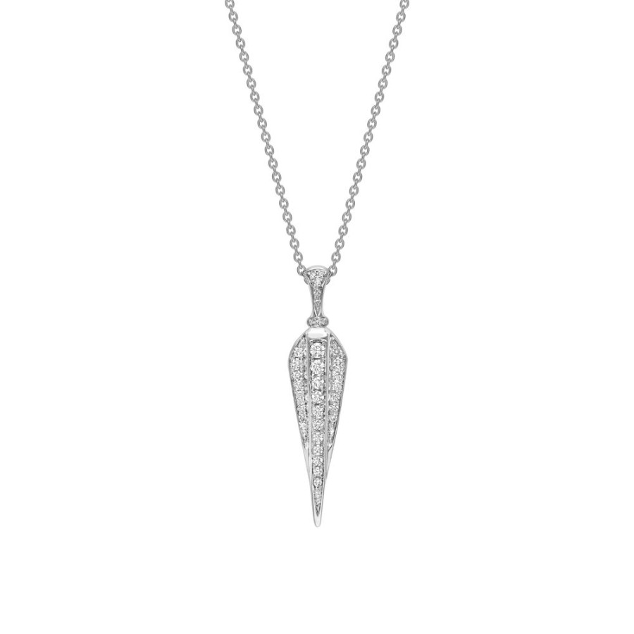 Jewellery Theo Fennell | Quiver White Gold & Diamond Small Necklace