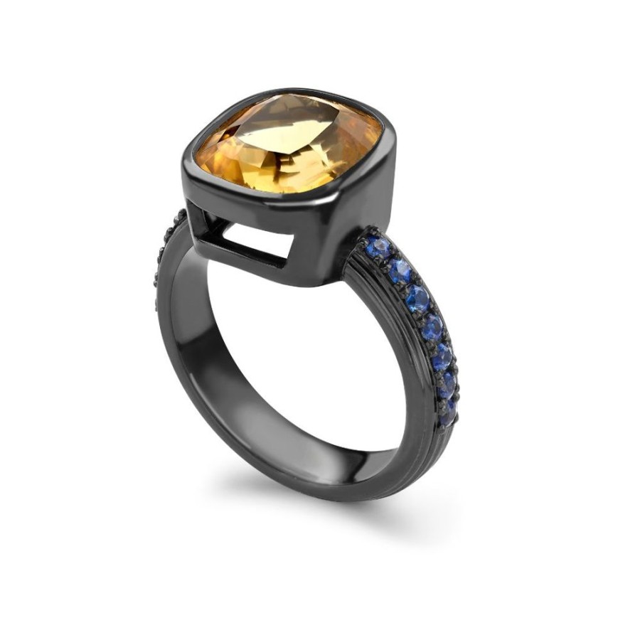 Jewellery Theo Fennell | Yellow Beryl And Blue Sapphire Ring