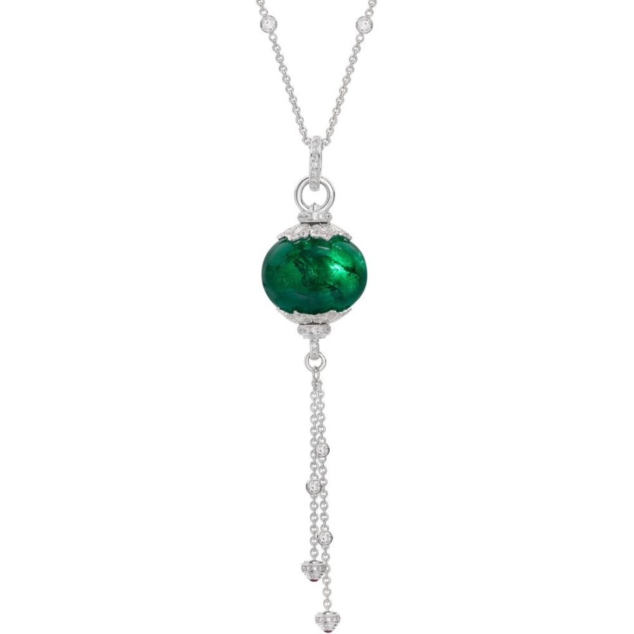 Jewellery Theo Fennell | Emerald Bead Tassle Pendant