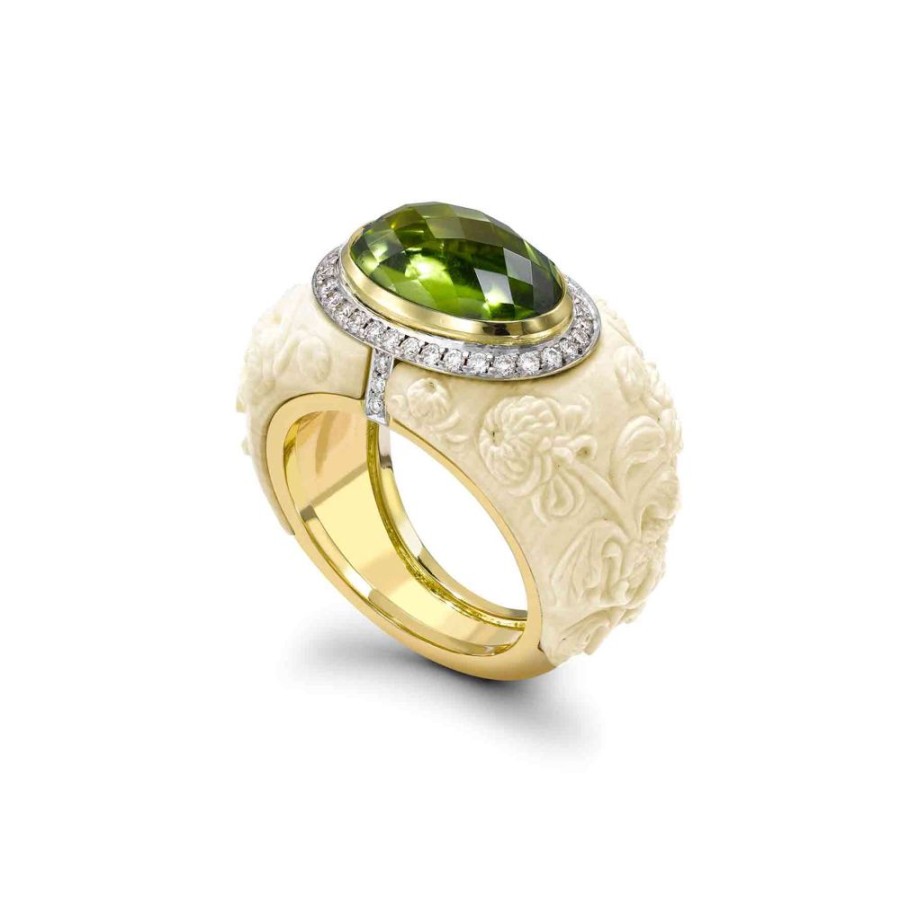 Jewellery Theo Fennell | Peridot & Diamond Chrysanthemum Ring