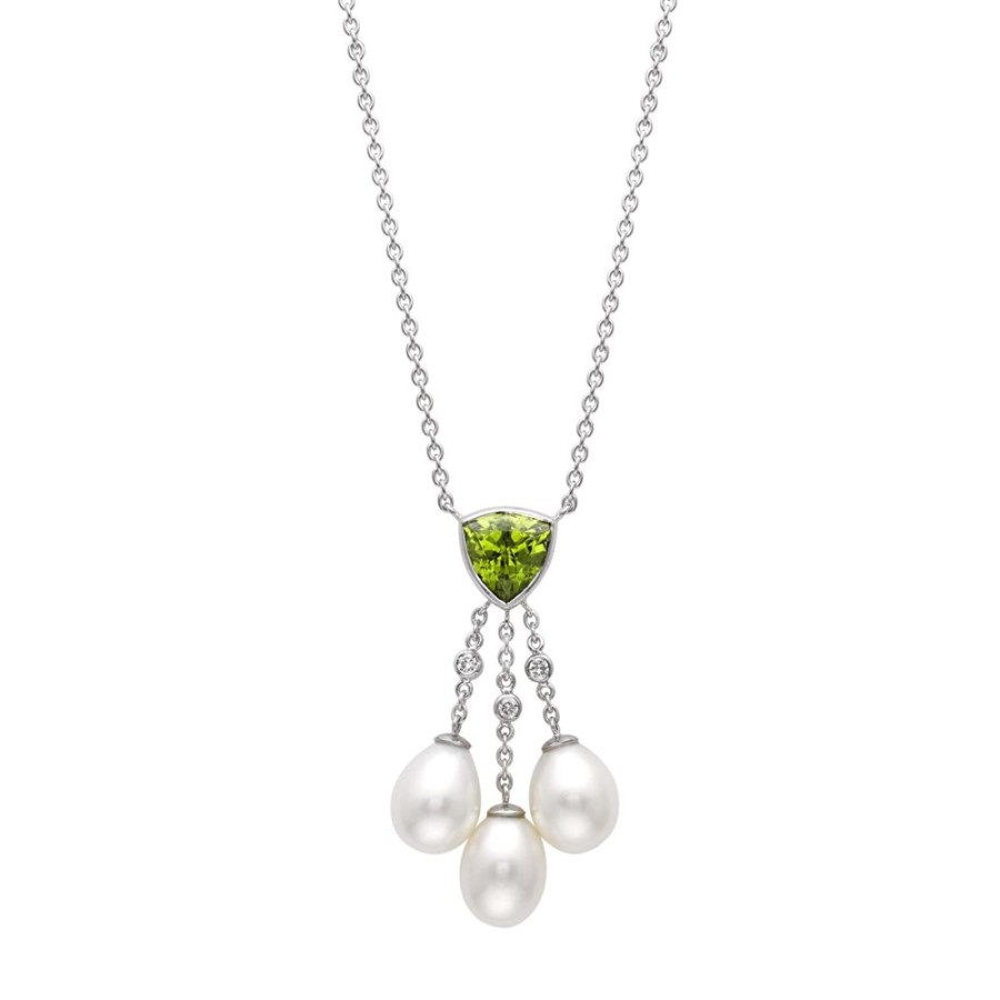 Jewellery Theo Fennell | Peridot, Diamond & Freshwater Pearl Waterfall Necklace