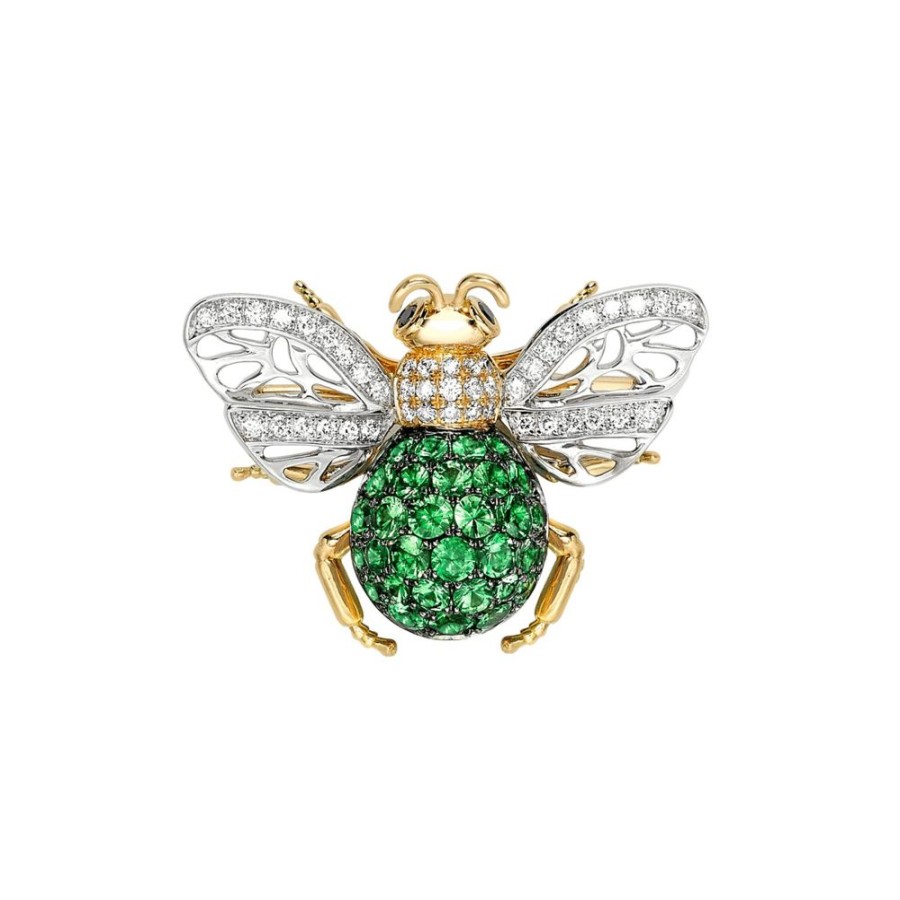 Jewellery Theo Fennell | Tsavorite Small Bee Brooch