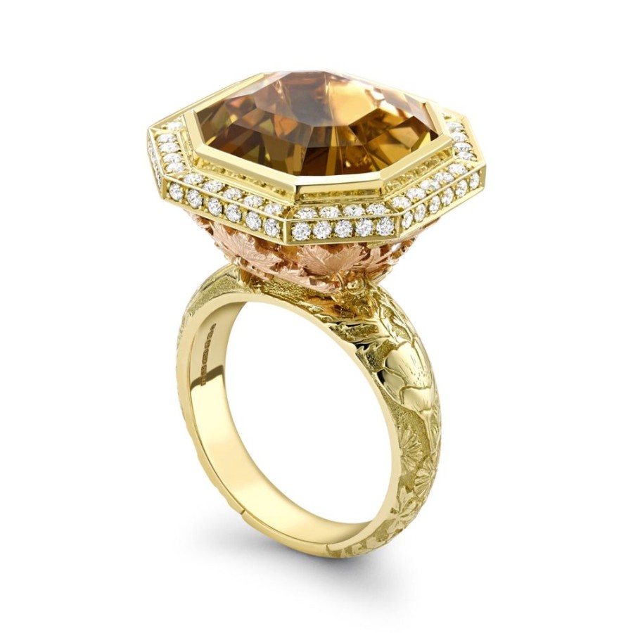 Jewellery Theo Fennell | Autumn Tourmaline & Diamond Floribunda Ring