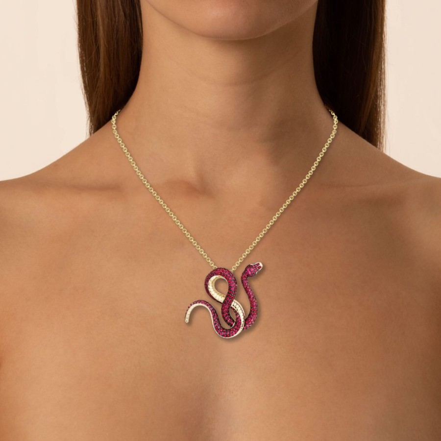 Jewellery Theo Fennell | Ruby & Black Diamond Small Venym Pendant