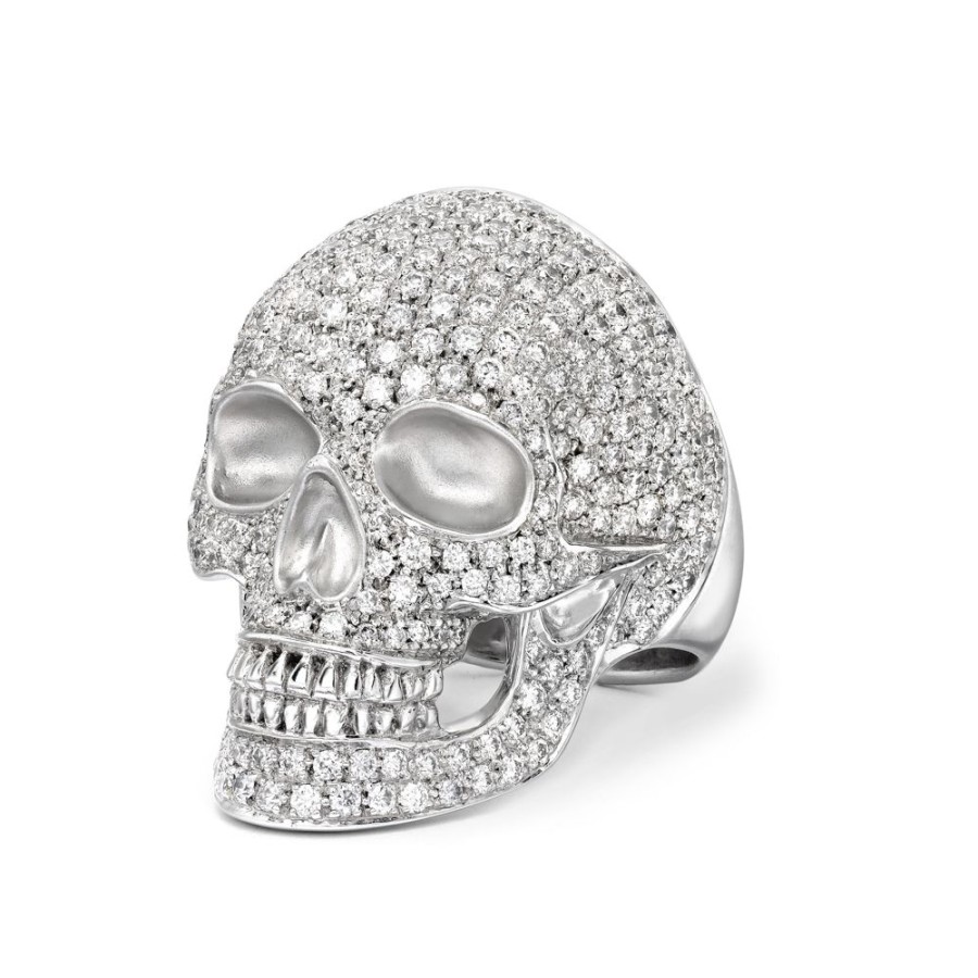 Jewellery Theo Fennell | Diamond Pave Large Skull Ring