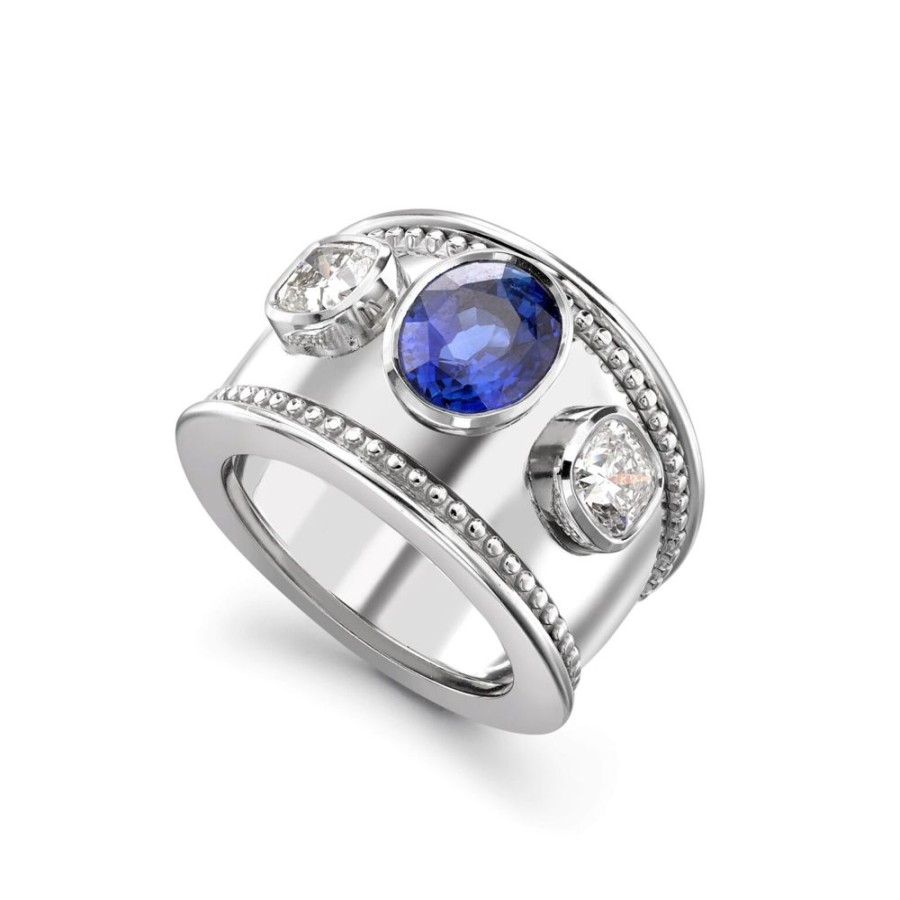 Jewellery Theo Fennell | Sapphire & Diamond Bombe Ring