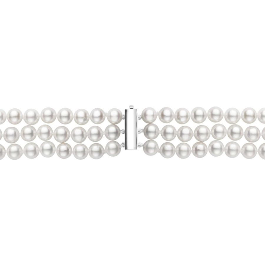 Jewellery Theo Fennell | Graduated Akoya Three Row Pearl Necklace