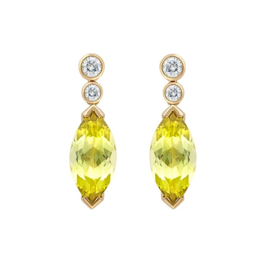 Jewellery Theo Fennell | Marquise Cut Canary Tourmaline Drop Earrings