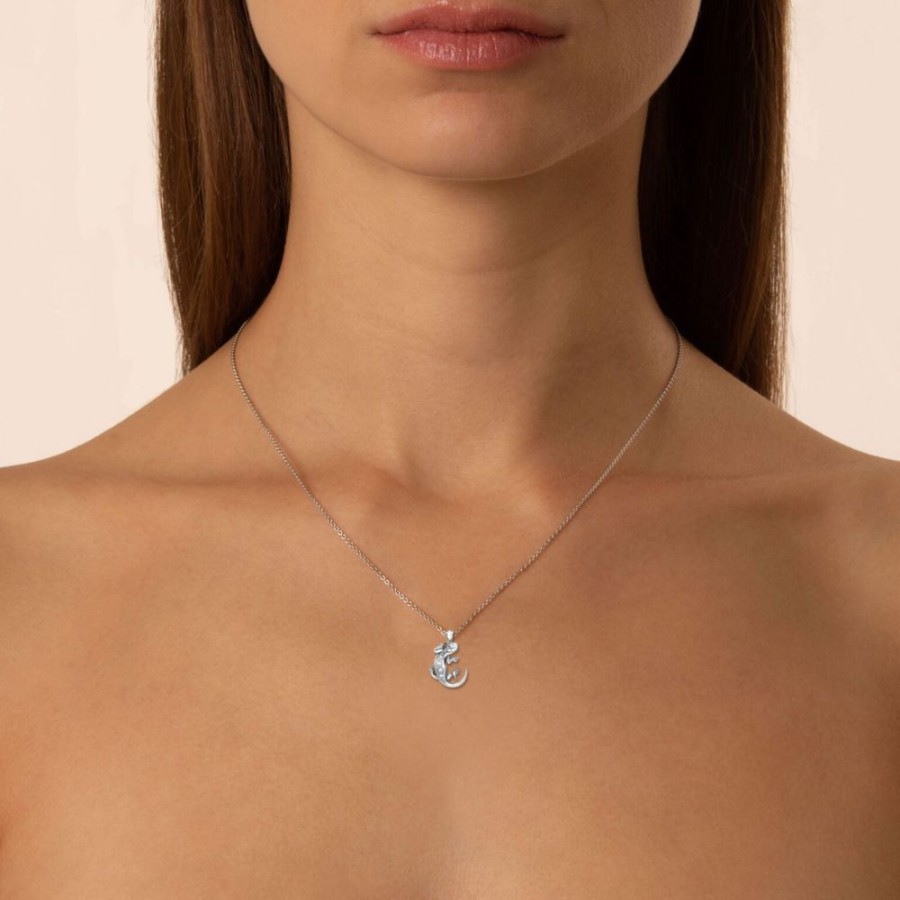 Jewellery Theo Fennell | White Gold & Diamond Small Salamander Pendant & Chain