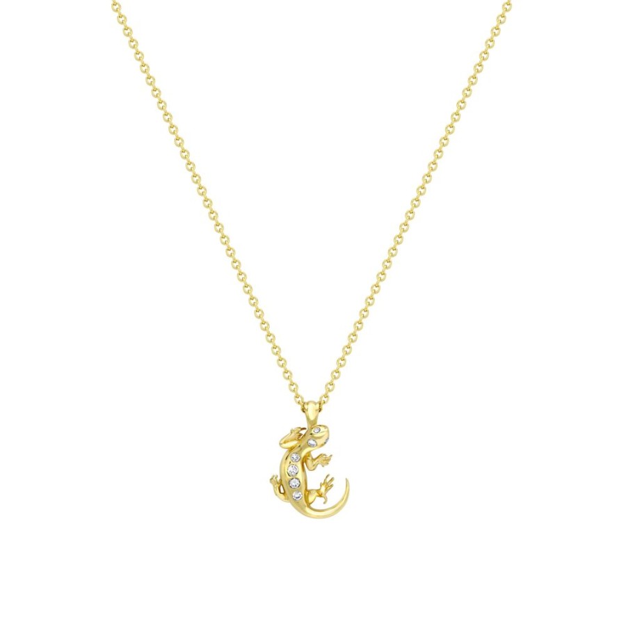 Jewellery Theo Fennell | Gold & Diamond Small Salamander Pendant & Chain