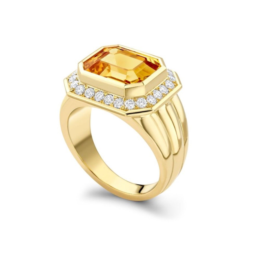 Jewellery Theo Fennell | Yellow Sapphire Vaulted Ring