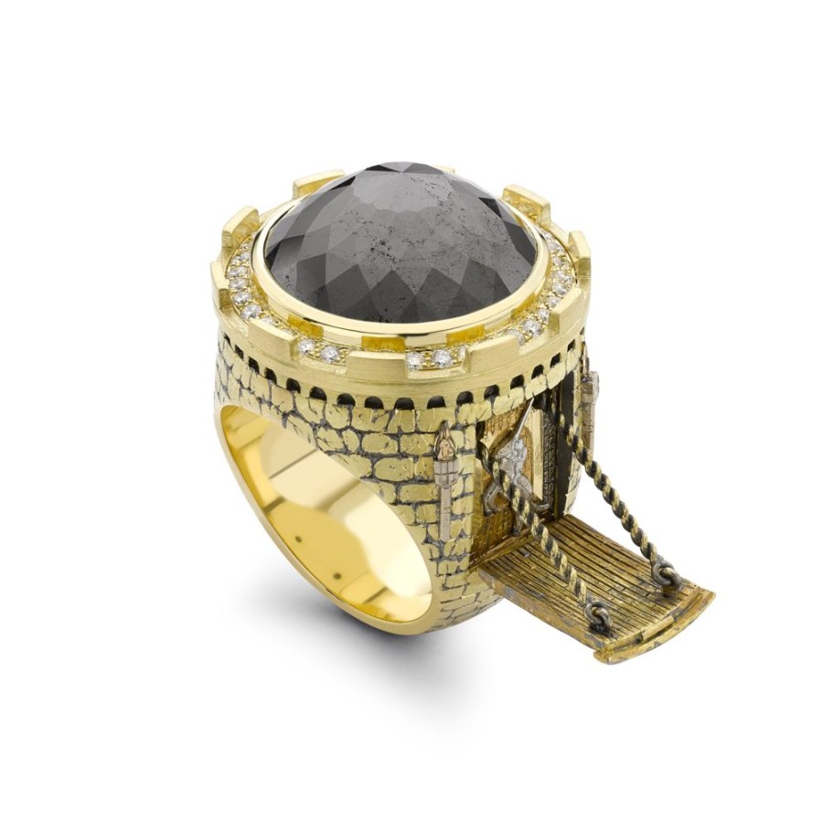 Jewellery Theo Fennell | Black Diamond Castle Ring