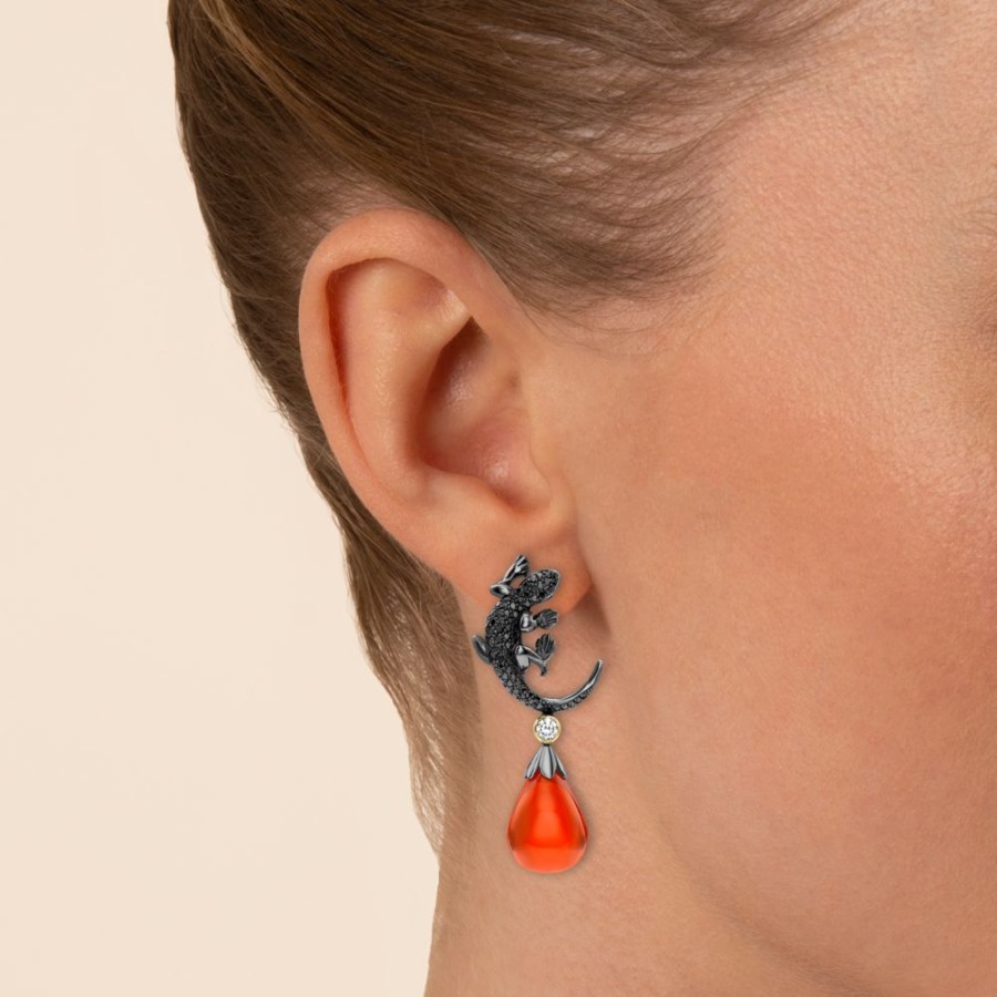 Jewellery Theo Fennell | Salamander Fire Opal Earrings