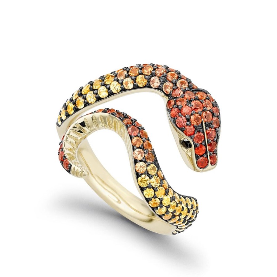 Jewellery Theo Fennell | Orange & Yellow Sapphire Venym Ring