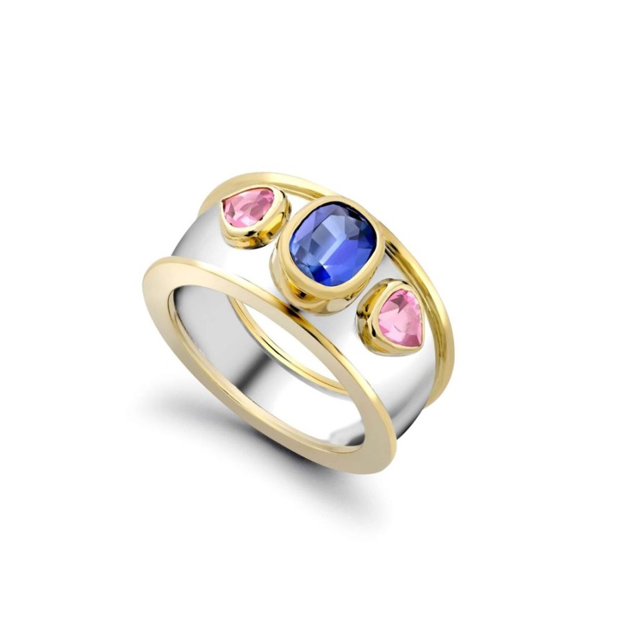 Jewellery Theo Fennell | Sapphire & Tourmaline Slim Bombe Ring