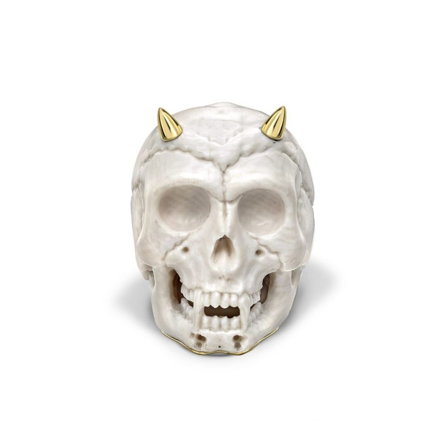 Jewellery Theo Fennell | Devil Horn Mammoth Ivory Skull Ring