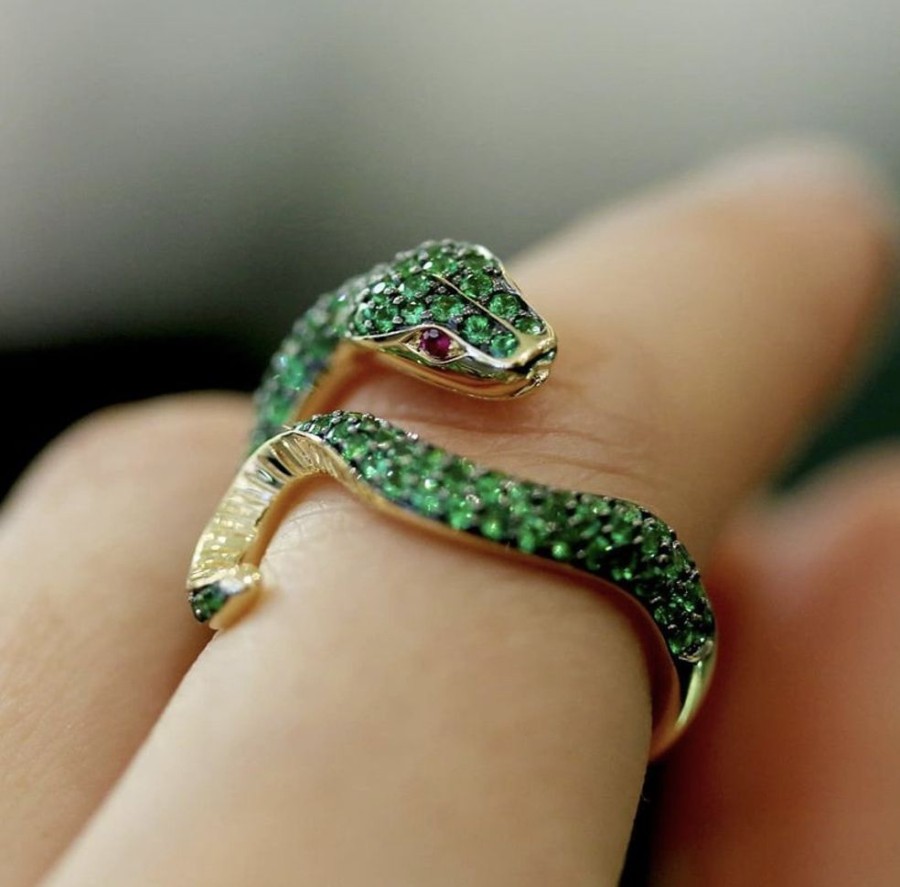 Jewellery Theo Fennell | Tsavorite & Ruby Venym Ring