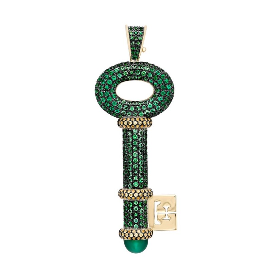 Jewellery Theo Fennell | Tsavorite & Yellow Sapphire Limited Edition Jazz Key Pendant