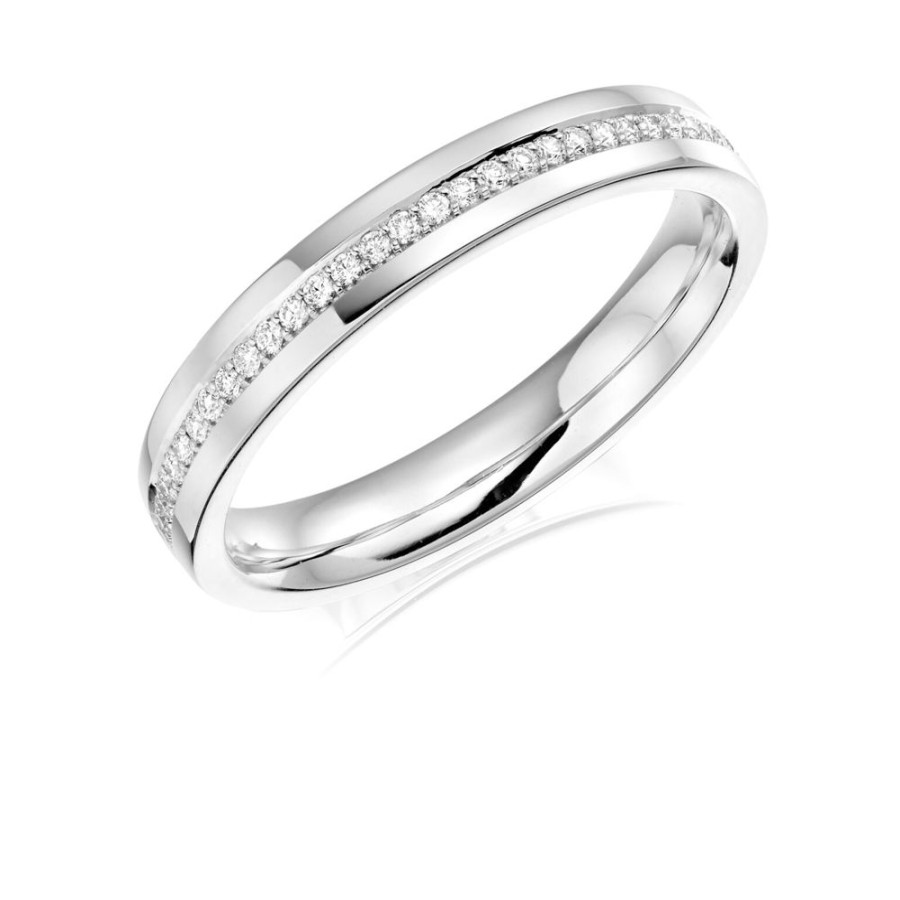 Jewellery Theo Fennell | Ladies Diamond Set 3Mm Platinum Band