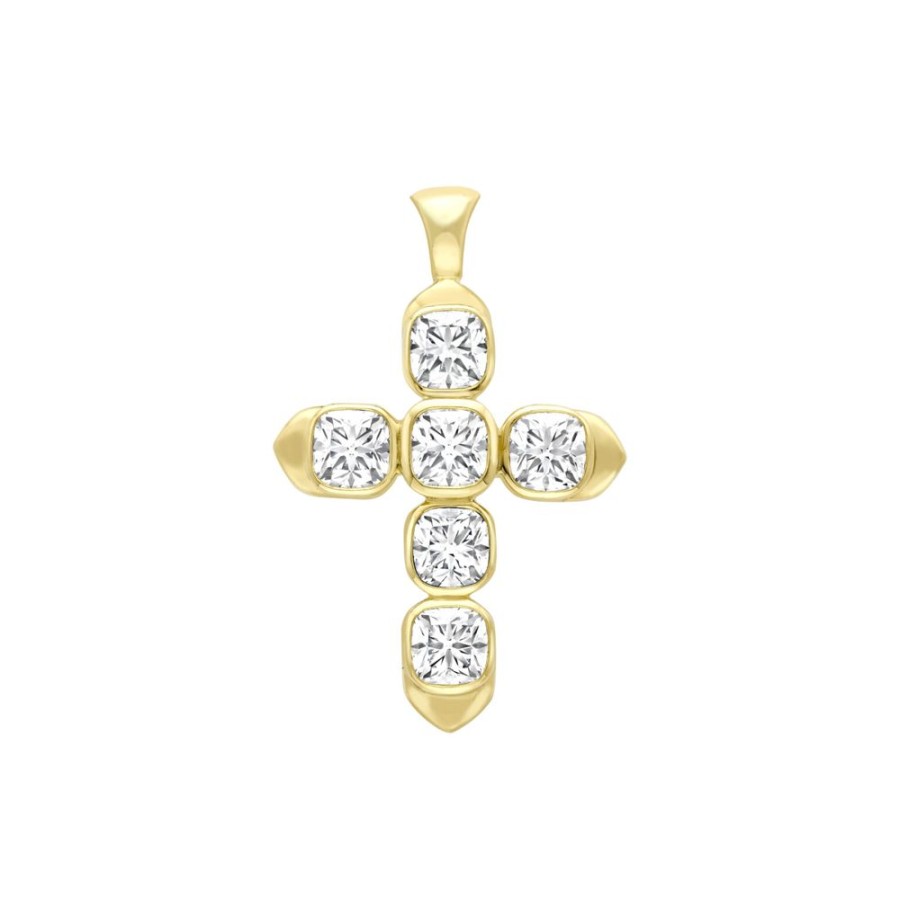 Jewellery Theo Fennell | Forevermark Cushion Cut Diamond Cross Pendant